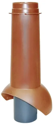 Выход канализации Krovent Pipe-VT 110 изолированный красно-коричневый