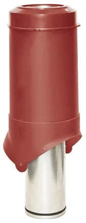 Выход вентиляции Krovent Pipe-VT 125 изолированный красный