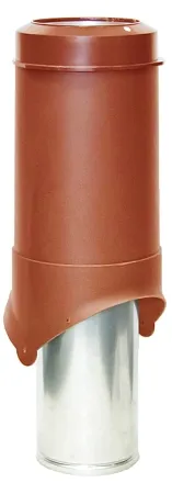 Выход вентиляции Krovent Pipe-VT 150 изолированный красно-коричневый