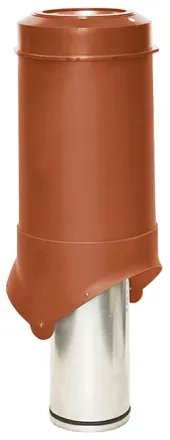 Выход вентиляции Krovent Pipe-VT 125 изолированный красно-коричневый