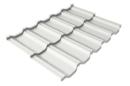 Профиль волновой "Квинта Уно" ("Kvinta Uno") 0,45 ПЭ RAL 9003 сигнальный белый
