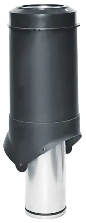 Выход вентиляции Krovent Pipe-VT 125 изолированный черный