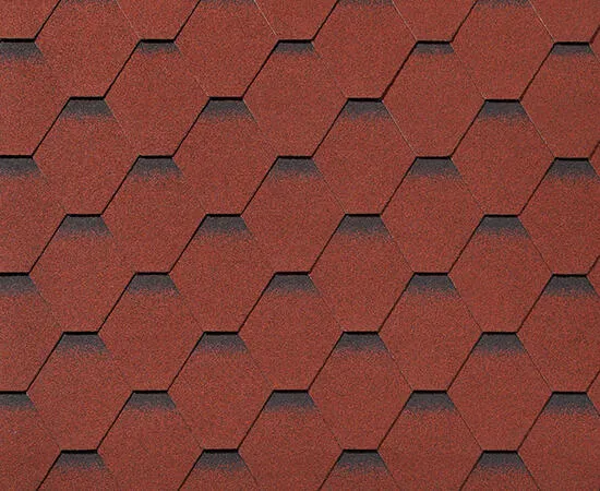 Черепица гибкая RoofShield Премиум Стандарт красный с оттенением