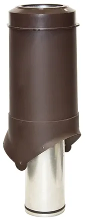 Выход вентиляции Krovent Pipe-VT 125 изолированный коричневый