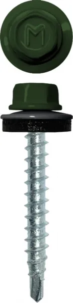 Саморез кровельный Daxmer 4,8х29 RAL 6002 (250) сверло №1
