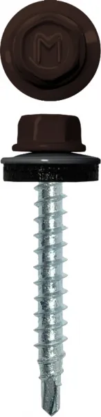 Саморез кровельный Daxmer 4,8х29 RAL 8017 (250) сверло №1