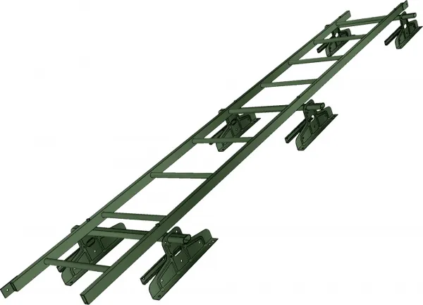Лестница кровельная для фальца RAL 6002 (3м)
