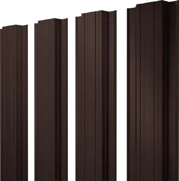 Штакетник Прямоугольный с прямым резом Grand Line 0,5 Drap ТХ RAL 8017 шоколад