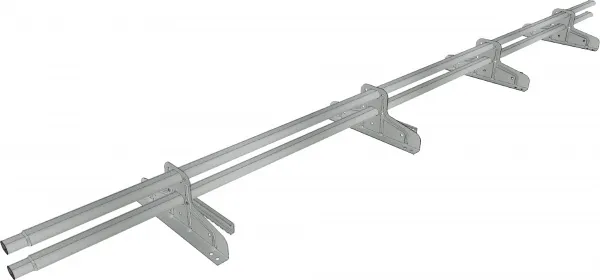 Снегозадержатель трубчатый для фальца Премиум d 45х25 RAL 9006 (3м) оцинкованный