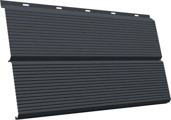 ЭкоБрус Гофр Grand Line 0,45 Drap ТР с пленкой RAL 7024 мокрый асфальт