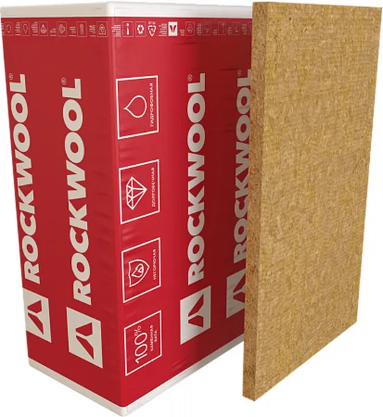 Утеплитель RockWool Венти Баттс 1000х600х100 (4шт/пач. 2,40м2, 0,24м3, 24пач/пал)