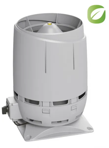 Вентилятор Vilpe Flow Eсo125S с основанием 300x300 светло-серый