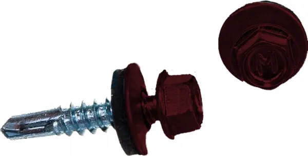 Саморез по металлу Daxmer 5,5х25 RAL 3005 (250) сверло №3