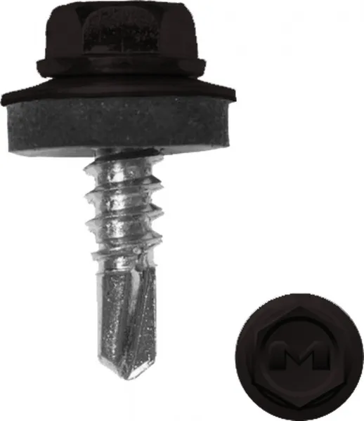 Саморез по металлу Daxmer 5,5х19 RAL 9005 (250) сверло №3
