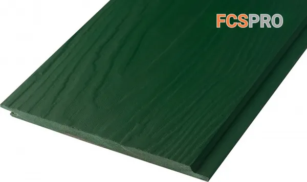 Фиброцементный сайдинг 190х10мм FCSPRO Wood Click F31 зеленый океан (3м)