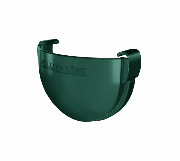 Заглушка желоба Дизайн 135мм ПВХ Grand Line RAL 6005 зеленый