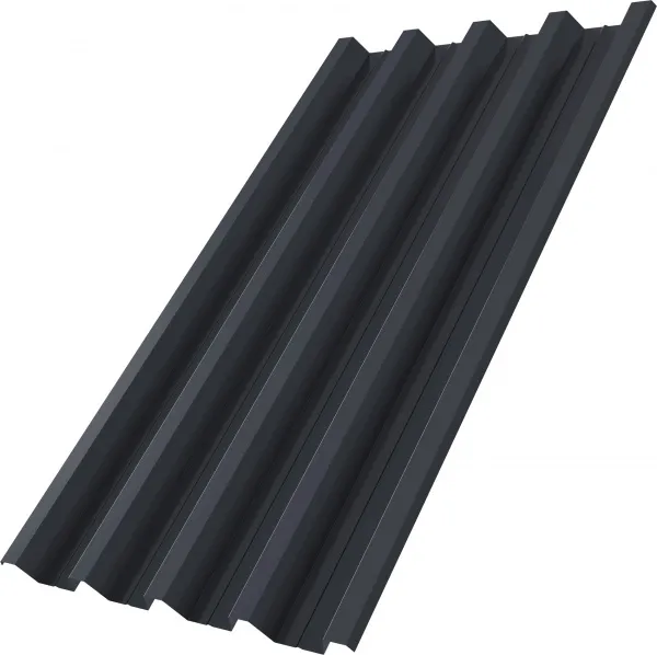 Профнастил Н60R в01 Grand Line 0,7 ПЭ RAL 7024 мокрый асфальт DRIPSTOP