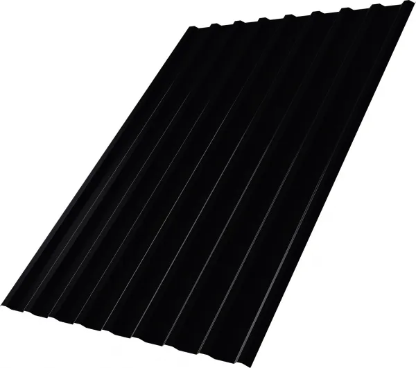 Профнастил С20R Grand Line 0,5 PurLite матовый RAL 9005 черный