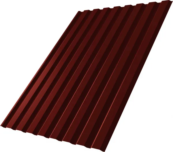Профнастил С20A Grand Line 0,5 Сатин RAL 3009 оксидно-красный
