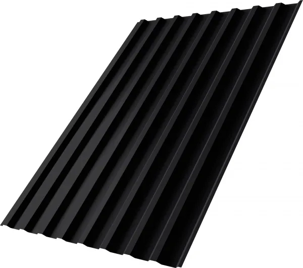 Профнастил С20B Grand Line 0,5 PurLite матовый RAL 9005 черный