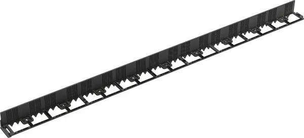 Бордюр пластиковый Aquastok FlexCurb 80 черный с зубьями, 1521х75х105мм (60481)