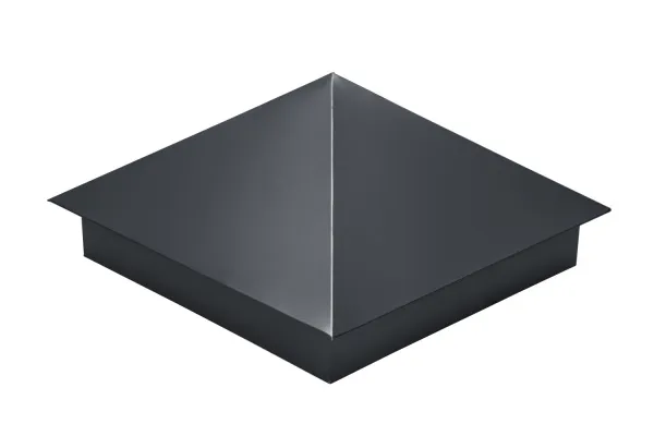 Колпак на столб 390х390мм 0,45 Drap RAL 7024 мокрый асфальт