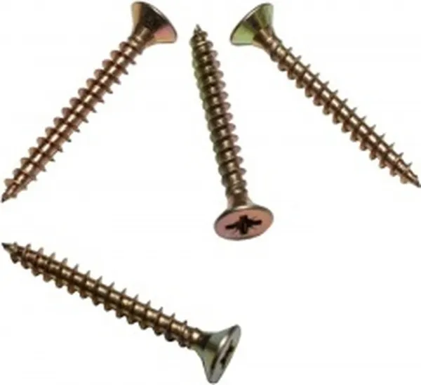 Саморез Rizzel Pz 5,0х90 (150шт) шлиц Pz2 желтый цинк (короб)