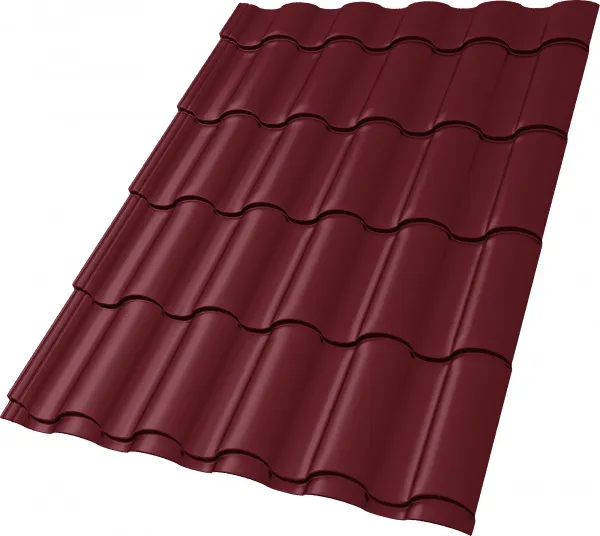 Профиль волновой "Кредо" ("Kredo") 0,45 Drap ТР RAL 3005 красное вино