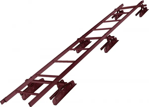 Лестница кровельная для фальца RAL 3005 (3м)