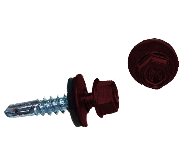 Саморез по металлу Daxmer 5,5х25 RAL 3005 (250) сверло №3