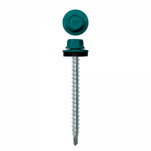 Саморез кровельный Daxmer 4,8х50 RAL 5021 (150) сверло №1