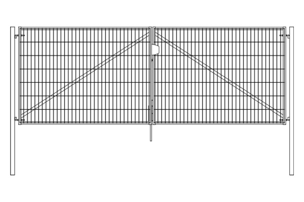 Ворота Light без замка 1,53х4,0 RAL 6005