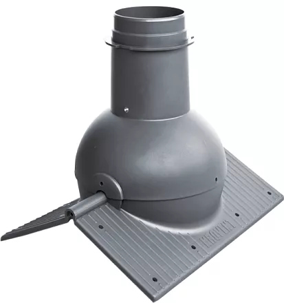 Элемент коньковый Krovent Pipe-Cone серый